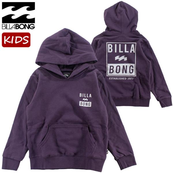 ビラボン キッズパーカー 子供 バックプリント ロゴ サーフブランド スウェット 長袖 プルオーバー BILLABONG BE016002