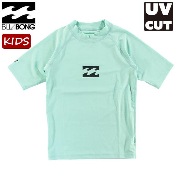 キッズ ラッシュガード 日焼け防止 半袖 スイムウェア UVウェア 定番 ロゴ BILLABONG ビラボン BF015850