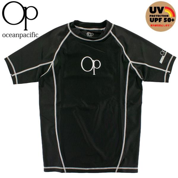 メンズ ラッシュガード オーピー UVカット 半袖 UPF50+ スイムウェア Tシャツ 定番ロゴ 紫外線対策 日焼け防止 OP 513482