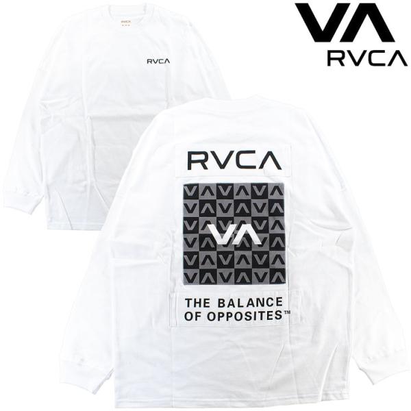 RVCA ルーカ メンズ ロンT 長袖 コットン100％ オーバーサイズフィット ロングTシャツ パッチバランス ルカ BE042060