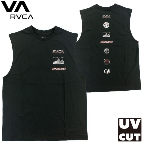 ラッシュガード ルカ メンズ タンクトップ UVカット UPF50+ ノースリーブ 水陸両用 ハイブリット RVCA ルーカ BF04A855