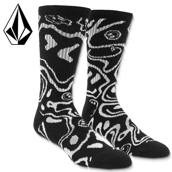 ボルコム ソックス 靴下 メンズ フリーサイズ クルーソックス SOCKS スケートボード サーフブランド ヴォルコム VOLCOM D6312503