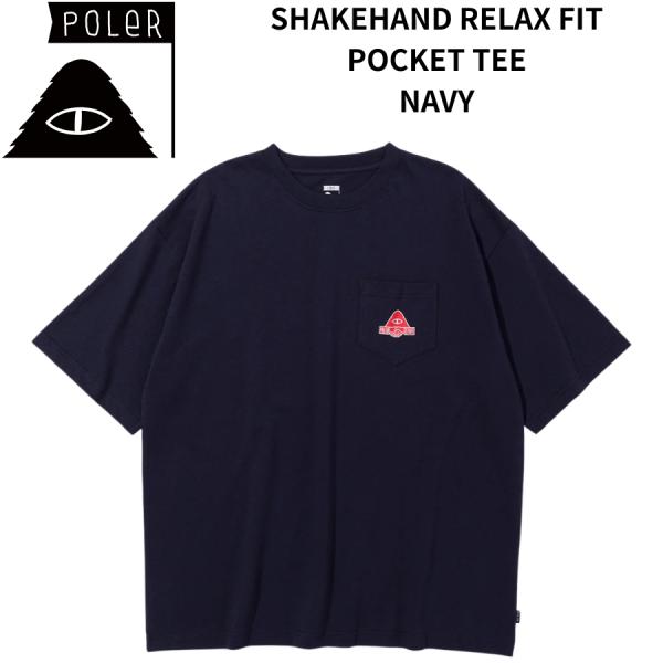 POLER ポーラー SHAKEHAND RELAX FIT POCKET TEE 半袖Tシャツ メンズ ポケットT バックプリント リラックスフィット アウトドア 261MCV0066