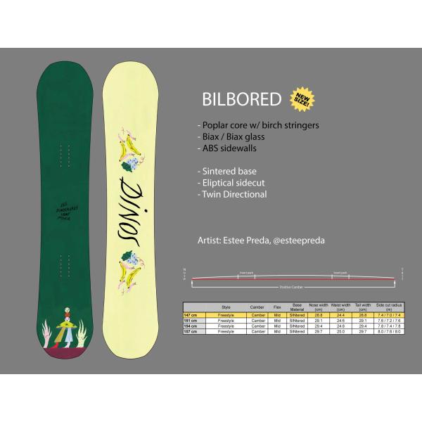 DINOSAURS WILL DIE ダイナソーウィルダイ 24/25 DWD BILBORED 154cm