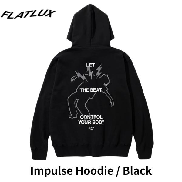 FLATLUX Impulse Hoodie フーディー フラットラックス 12oz 裏起毛 リフレクター プリント メンズ ストリート