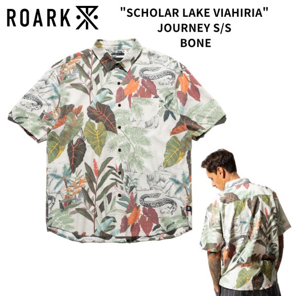 ROARK SCHOLAR LAKE VIAHIRIA JOURNEY S/S ロアーク 半袖シャツ 総柄 ヘンプ コットン RWJ1223-BON