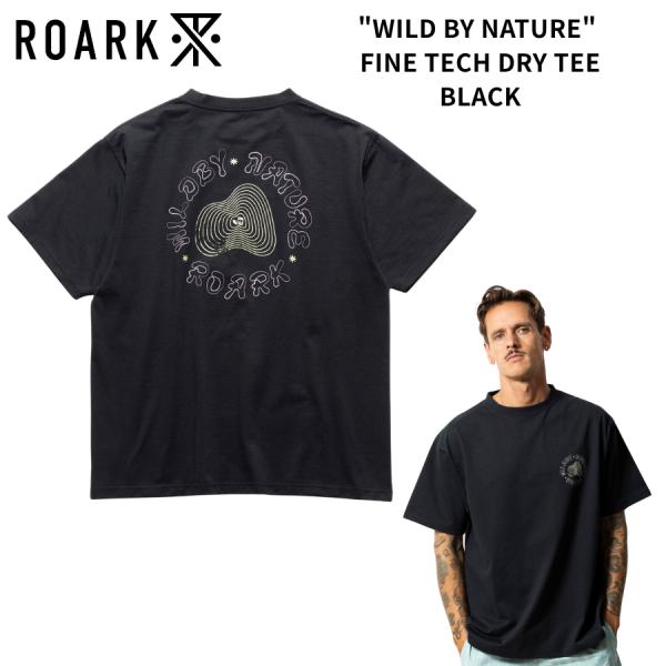 ROARK ロアーク WILD BY NATURE FINE TECH DRY TEE メンズ Tシャツ 半袖 ドライ 速乾 吸湿 消臭 アウトドア キャンプ スポーツ RTJF1222
