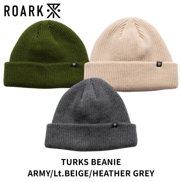 ROARK ビーニー TURKS BEANIE ARMY Lt.BEIGE HEATHER GREY ロアーク ニットキャップ