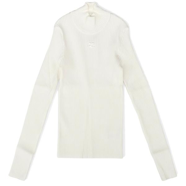 【正規品】クレージュ REEDITIONリブニットモックネックセーター daytripper_courr-permpu022