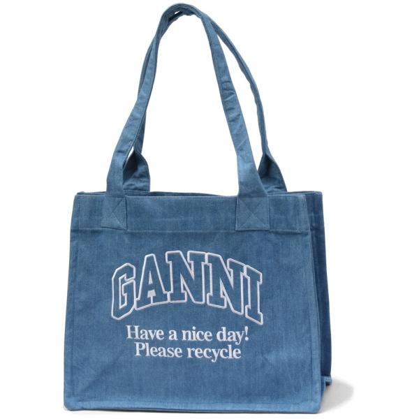 GANNI ガニー トートバッグ ラージイージーショッパー デニム