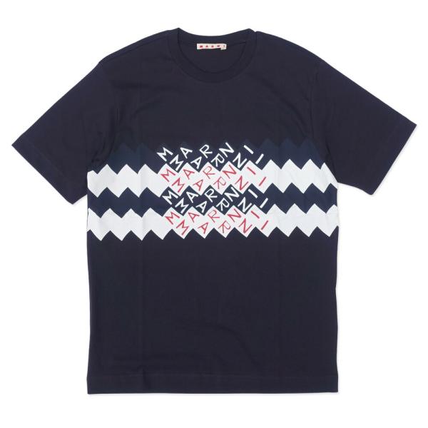 MARNI（マルニ） キッズ ロゴ半袖Tシャツ MT266U M01368 ネイビー