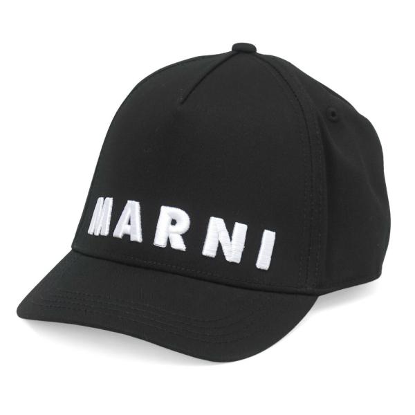MARNI キッズキャップ ブラック MARNI マルニ キッズ ベースボールキャップ ブラック MF38U