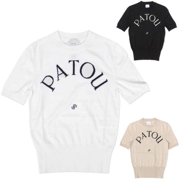 PATOU パトー　パトゥ　半袖ニット　オーガニックコットンジャカードニット Patou | オーガニックコットン混紡 パトゥジャカードニットトップス