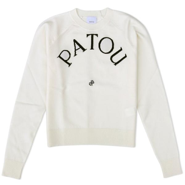 未使用　patou ウールブレンドセーター PATOU（パトゥ） クルーネックニットセーター 長袖 ホワイト KN1108080