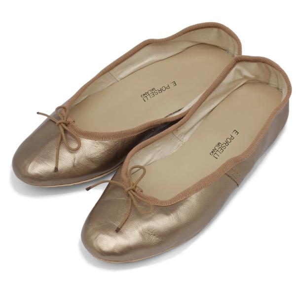 PORSELLI ポルセリ バレエシューズ 35 ブロンズ Porselli ポルセリ バレエシューズ ブロンズ ハンドメイド 国内