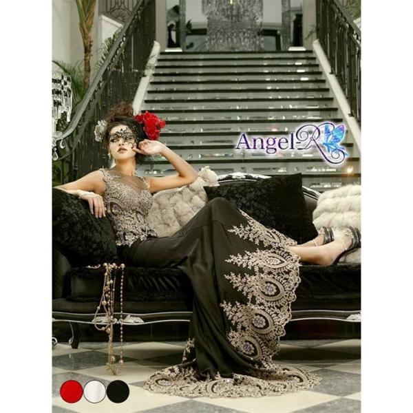 キャバドレス 白 ワンピース レディースファッション 赤 キャバ レディース ドレス 黒 レディース Angelr ゴージャスレーススタンダードロング ドレス キャバ キャバドレス