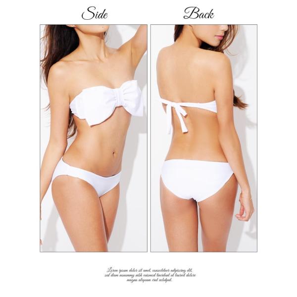 ビキニ 水着 マルチ ボーダー リボン バンドゥ ビキニ 白 黒 S M Dazzy Beach Buyee 日本代购平台 产品购物网站大全 Buyee一站式代购 Bot Online