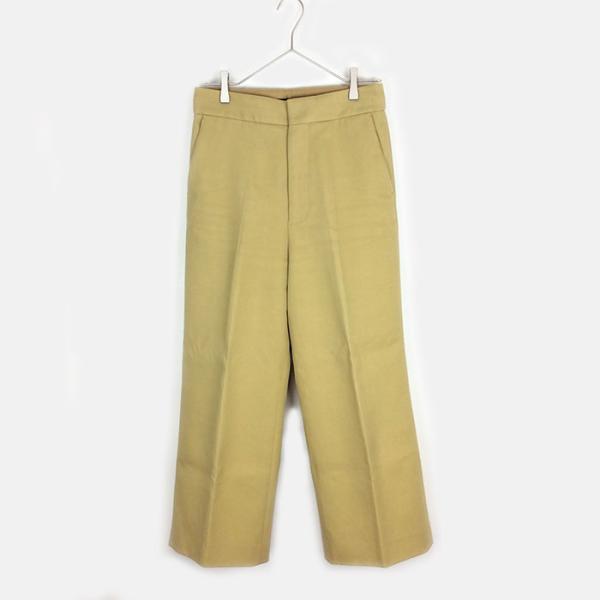 ドゥロワー Drawer ワイドパンツ ギャバ ストレート イエローベージュ  
