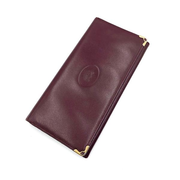 カルティエ Cartier 二つ折り長財布 札 カード収納 高級感 ロゴ 薄型