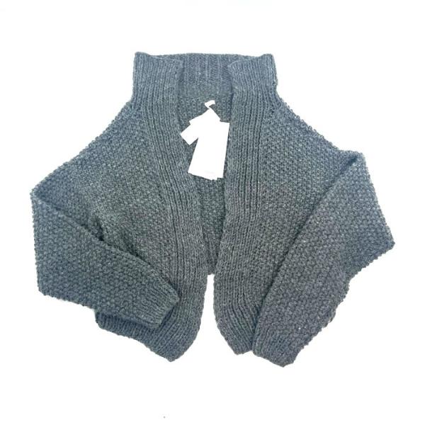 シーオール SEEALL ニットカーディガン 変形デザイン ショート丈