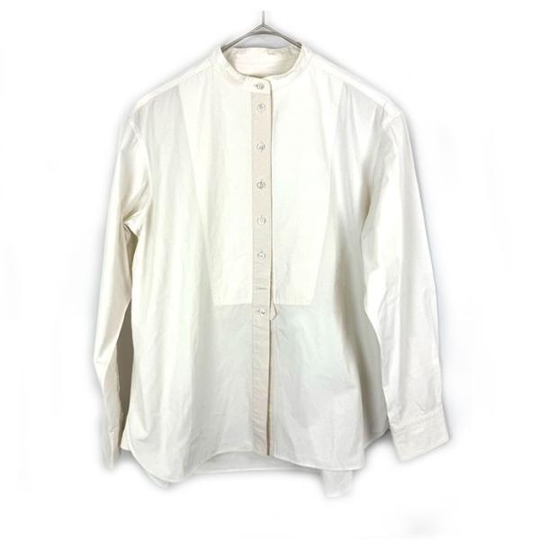 ドゥロワー Drawer コットンブザムスタンドカラーシャツ シンプル バイ