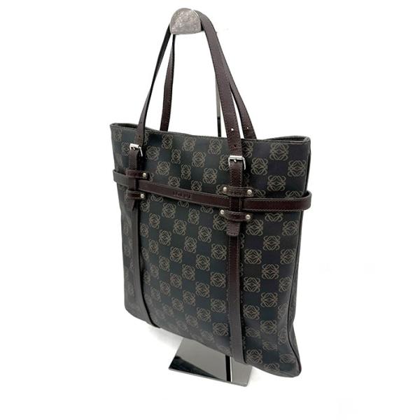 ロエベ LOEWE トートバッグ ロゴ モノグラム ベルトデザイン 薄型