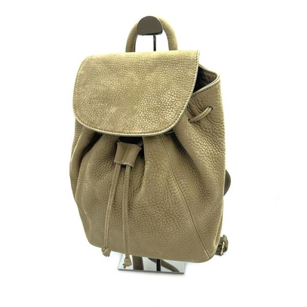 コーチ COACH リュック スエード調 ツヤ無し 巾着 カーキ系 くすみカラー コーチ COACH リュック スエード調 ツヤ無し 巾着 カーキ系