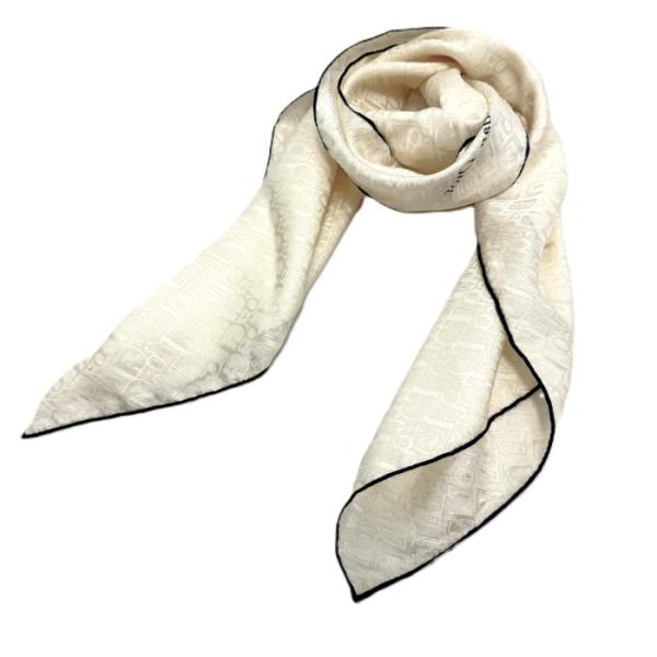 クリスチャンディオール Christian Dior スカーフ ロゴ生地 光沢