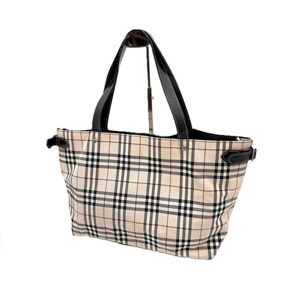 バーバリー BURBERRY トートバッグ ノバチェック レザー ベルト