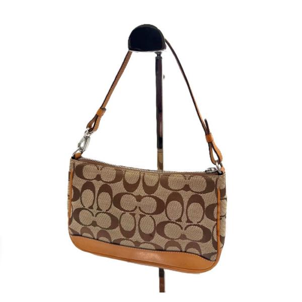 COACH アクセサリーポーチ バッグ ワンショルダー　ブラウン ブラウン 【希少】COACH コーチ アクセサリーポーチ ワン