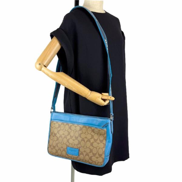 コーチ COACH ショルダーバッグ シグネチャー ブルー キャンバス