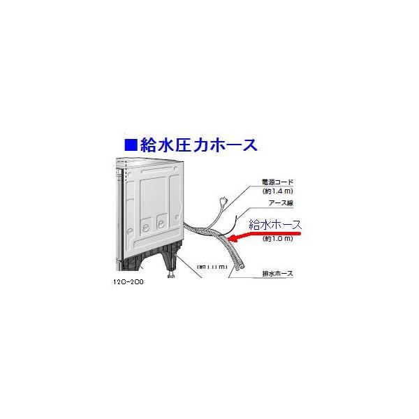 パナソニック その他・家電周辺 ビルトイン式電気食器洗機【NP-45VS6STT】用給水圧力ホース ANP12C-2C0