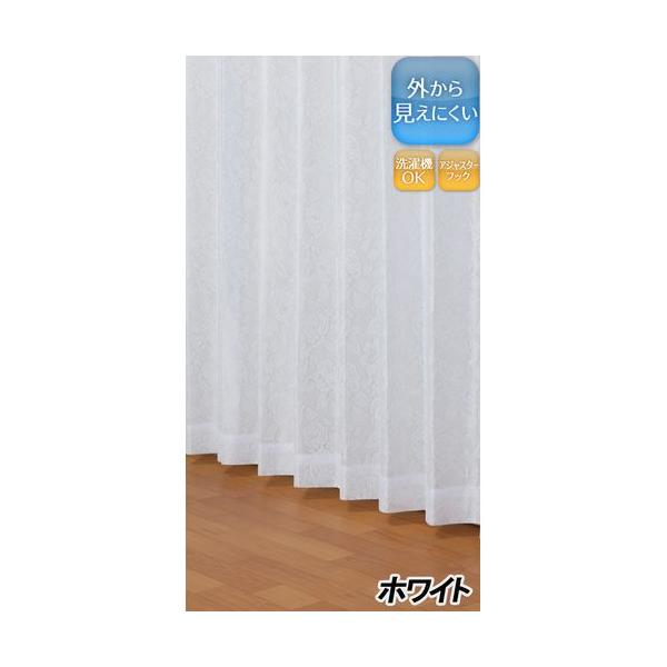 natsusobiku リネンのクリップ留めレースカーテン ホワイト