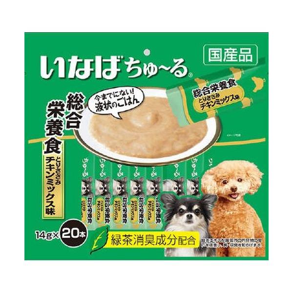 他サイト： いなば Wanちゅーる/総合栄養食　とりささみチキンミックス味 14g×20本の商品画像