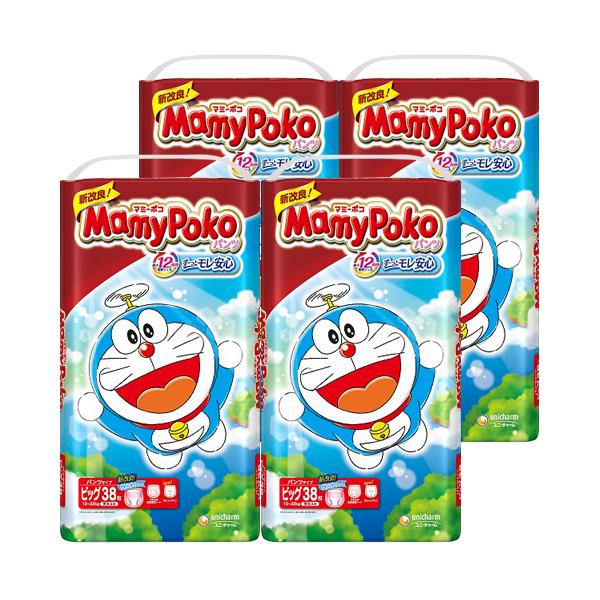 MamyPoko 【ケース販売】マミーポコパンツ　ビック/38枚×4パック　ドラえもん ビックサイズ
