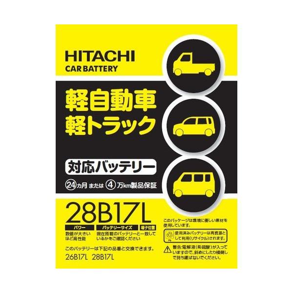 日立化成株式会社 日立 軽 軽トラ用バッテリー Ndc28b17l Ndc28b17l Dcmオンライン 通販 Paypayモール