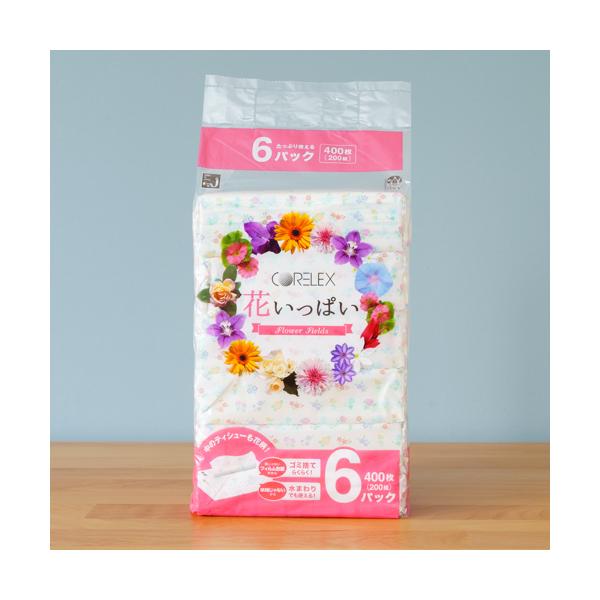 コアレックス 【ケース販売】コアレックス 花いっぱいティッシュー 200組×6 ティッシュ/花柄タイプ :4945613804262:DCMオンライン 通販 コアレックス 花いっぱいティシュー 200組 6個入