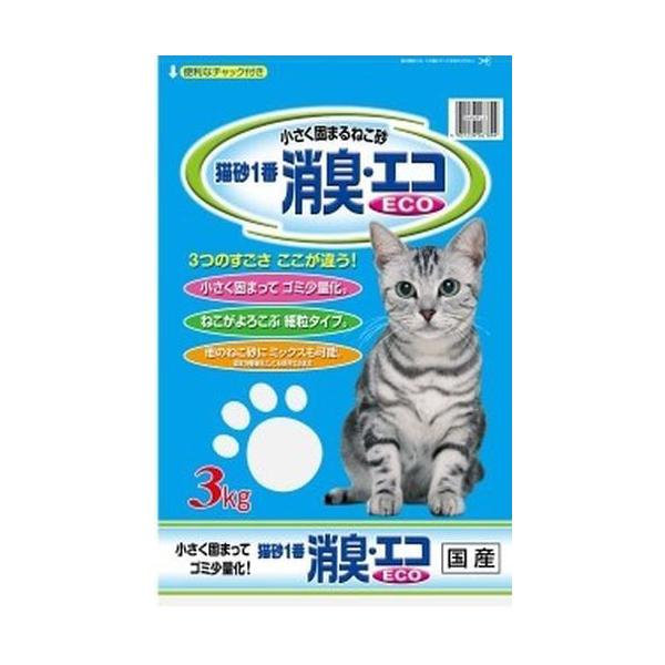 他サイト： クニミネマーケティング(株) 猫砂1番　消臭+エコ/3kgの商品画像