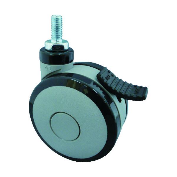 他サイト： TRUSCO ねじ込み双輪キャスター　エラストマ-　自在ストッパー付　Φ75M12/TDGGS75-M12の商品画像