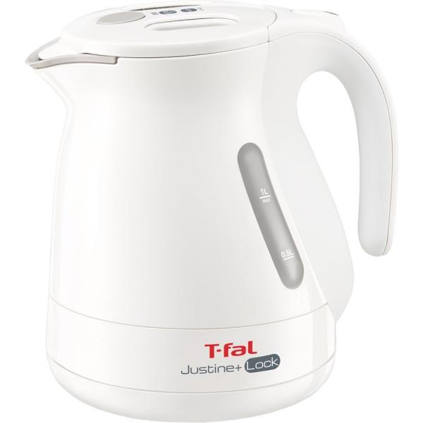 T-fal (ティファール)電気ケトル 1.0L ジャスティン・プラス ロック ホワイト KO4411JP 安心 安全