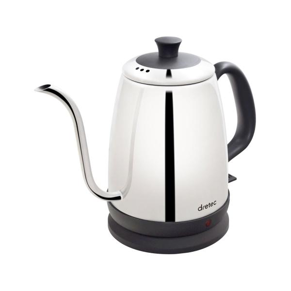 本格的なドリップが楽しめるドリップ式ケトルです。高級感のあるステンレス素材で、インテリアに合わせやすいシンプルなデザインです。使い勝手のよい1.0Lサイズ。【製品仕様】● 最大容量:1.0L● 消費電力:900W● 電源:AC100V 50...