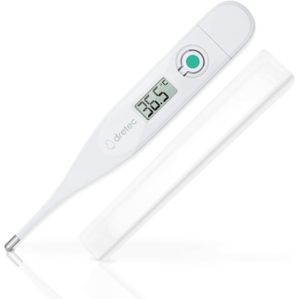 ブランド ドリテック(dretec)特徴 アラーム色 ホワイト対象年齢 大人付属コンポーネント 電子体温計本体(動作確認用電池付き)、収納ケース、保証書付き取扱説明書ディスプレイタイプ デジタル電源 バッテリー式モデル名 TO-103WT電...