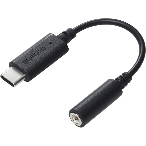 エレコム USB C to 3.5mm イヤホン 変換アダプタ オーディオ ジャック変換 DAC搭載  iPhone・android対応 ブラック MPA-C35DBK2