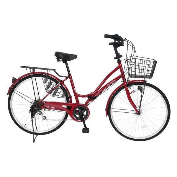 21Technology 自転車 ママチャリ 26インチ MCA266 ロゼ LEDオート