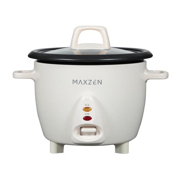 炊飯器 3合 3.0合 二人暮らし　一人暮らし 1人暮らし 自動保温保温 スイッチ ミニ炊飯器 コンパクト 炊飯ジャー ホワイト 白 MAXZEN MRC-TX301-WH