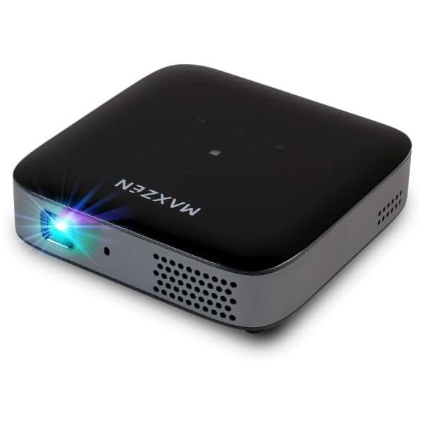 MAXZEN ポータブルスマートプロジェクター　MP-D10HC WH MAXZEN（マクスゼン） ポータブル プロジェクター 家庭用 4K対応 小型