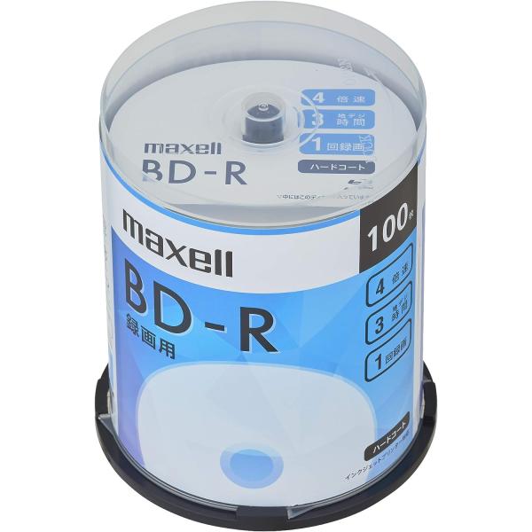 マクセル BRV25SIWP.100SP 録画用ブルーレイディスク BD-R  4倍速 100枚組 maxell