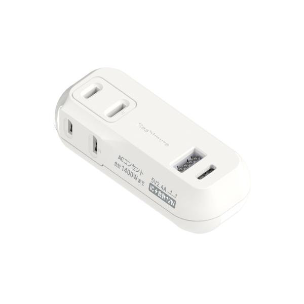 JV USBtd^bv 2ACRZg USB Type-C|[g+USB-A|[g AC-020(WH)