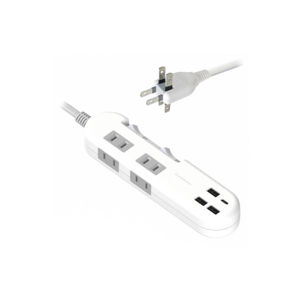 ●4口のACコンセントと4口のUSBポートがついた電源タップ。●省エネ、白ランプ搭載のオン/オフスイッチ付き。●ACコンセントは4口合計1400Wまで対応。ホコリ侵入防止機能付き。●USBポートはUSB-A 3ポートとUSB Type-C ...