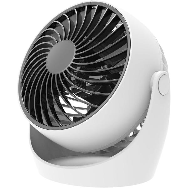 【最新】 トップランド 卓上 扇風機 サーキュレーター 小型 強風 ジェットFAN ACコンセント電源 ホワイト 白 SF-CC25WT